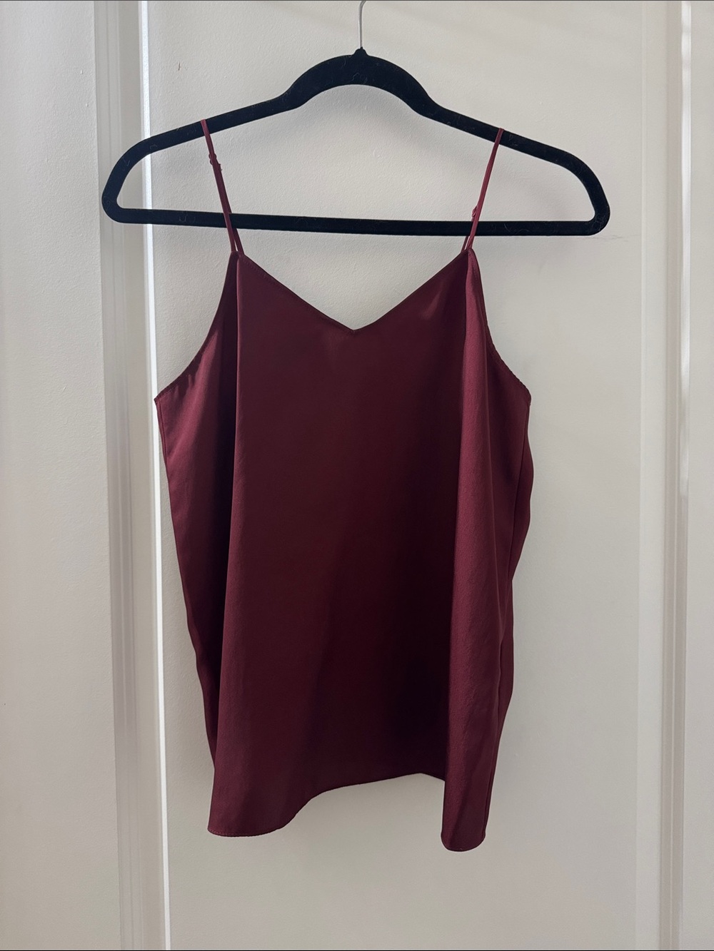 Tibi Burgundy Satin Slip Cami